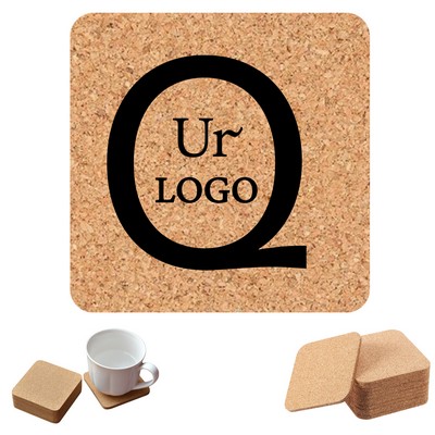 Eco-Friendly Cork Square Coasters