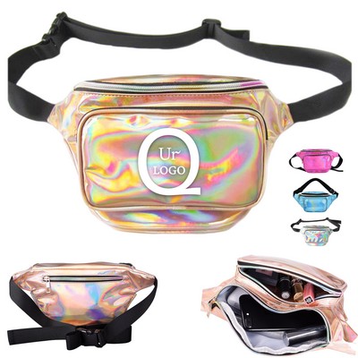 Pu Laser Multi-Functional Sports Belt Bag