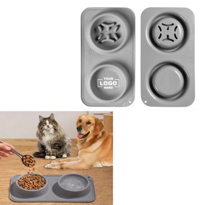 Dual Dog Food and Water Bowls