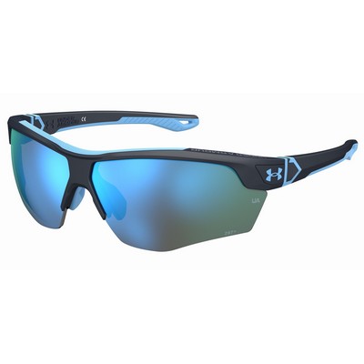 Under Armour® UA Yard Dual Mirror Sunglasses w/Blue Lenses