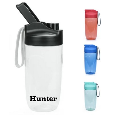 14oz PC large capacity shaker bottle with sling