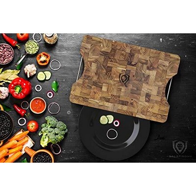 Dalstrong Lionswood End-Grain Teak Cutting & Serving Board - 15.8" X 11.8"