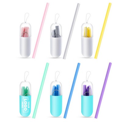 Collapsible Silicone Drinking Straws