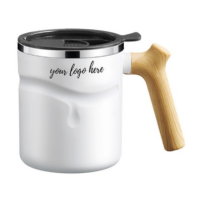 Stainless Steel Mug With Wooden Handle