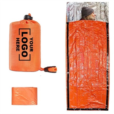 Emergency Thermal Survival Sleeping Bag with Whistle