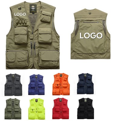 Unisex Mesh Breathable Outdoor Work Fishing Photography Vest