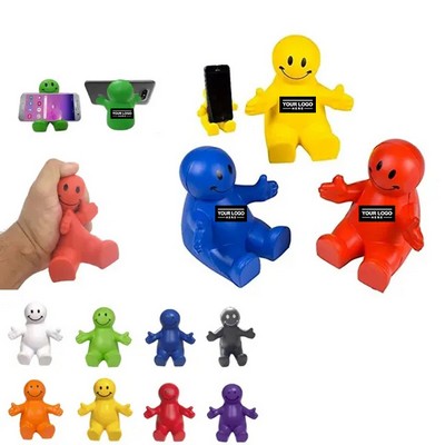 Colorful Fun Squeezable Smile Face Phone Holders for All Devices