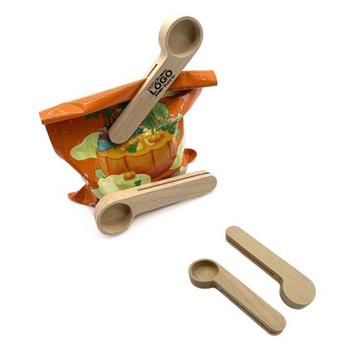 Wooden Coffee Scoop With Bag Clip