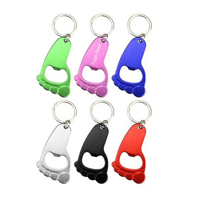 Metal Bottle Opener With Keychain