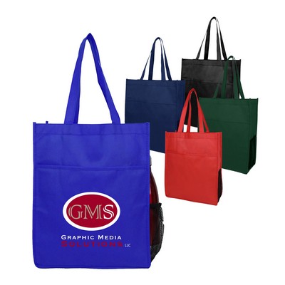 Eco Friendly 90+ GSM Non-Woven Pocket Shopper Tote