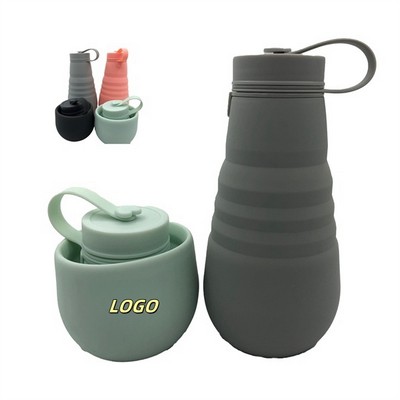 Silicone Foldable 17Oz Water Bottles