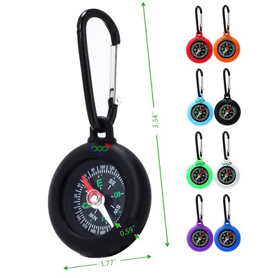 Silicone Compass Keychain