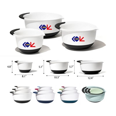 2500 ml Good Grips 3 Pieces Plastic Mixing Bowl Set