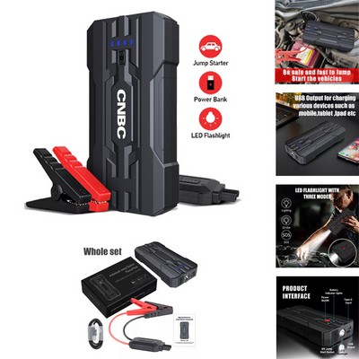 Portable Car Battery Jump Starter With Smart Clamp 10000mah