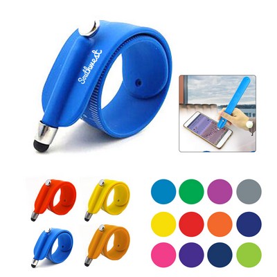 Silicone Slap Bracelet with Stylus Pen