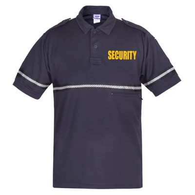 First Class Two Tone Security Bike Patrol Shirt with Zipper Pocket and Hash Stripes