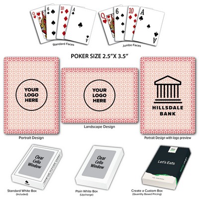 Poker Night Red Theme Poker Size Playing Cards