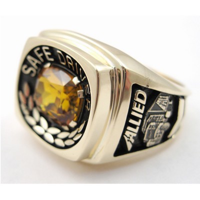 Legendary Series Men's Collegiate Ring (10x8 Center Stone/Inverted Bezel)