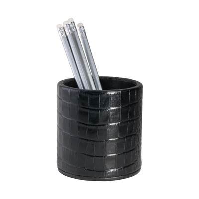 Pencil Cup - Crocodile Embossed Leather