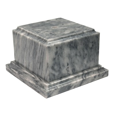 Gray Cube Marble Base w/Counter Sunk Hole (5½"x3"x5½")