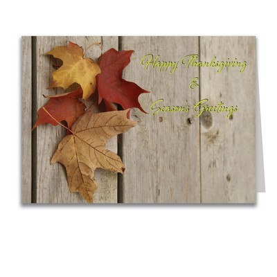 Barn Board Thanksgiving Greeting Card