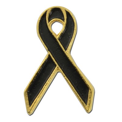 Black Ribbon Lapel Pin