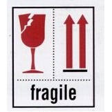 High Visibility Warning Labels (Fragile)