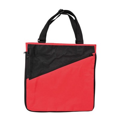 2 Tone Expandable Poly Tote Bag