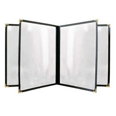 Deluxe Sewn Menu Cover w/8 View Window 4.25" x 11"