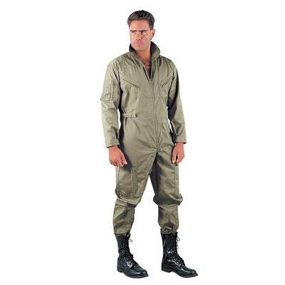 Adult Khaki Long Sleeve Flightsuit (XS to XL)