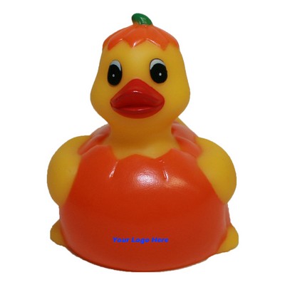 Pumpkin Duck Squeaker Rubber Duck