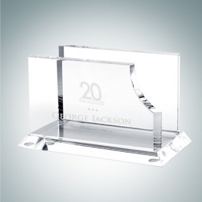 Optical Crystal Business Card Holder