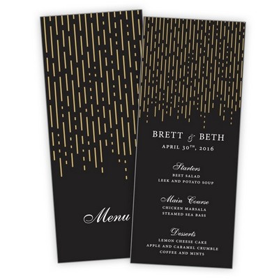 Wedding Menu Card Flat - 3.5x8.5