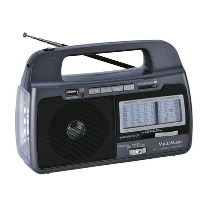 Supersonic® AM/FM Radio w/Portable Emergency Flashlight