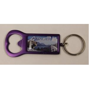 Purple Aluminum Bottle Opener Key Tag