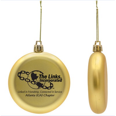 Shatter Proof Round Flat Ornament