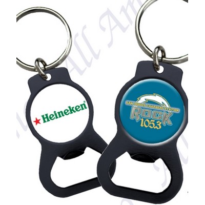 The Eye Opener Full Color Black Powder Coated Key Chain