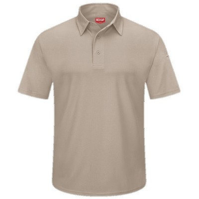 Red Kap™ Short Sleeve Performance Knit® Flex Series-Pro Polo Shirt - Tan