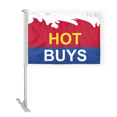 Hot Buys Premium Car Flags 10.5x15 inch