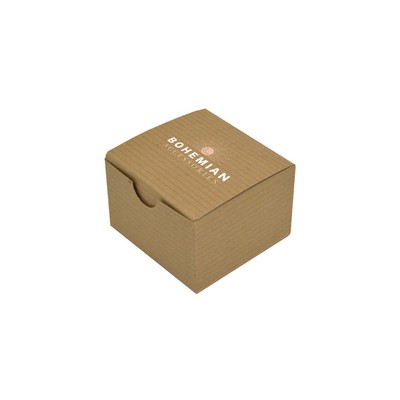 Pinstripe Kraft Giftware Box (3"x3"x2")