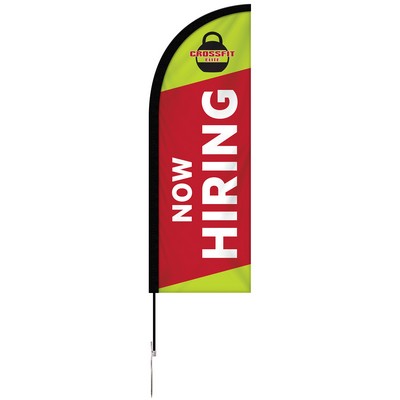 6' Single Reverse Portable Half Drop Banner w/Hardware Set