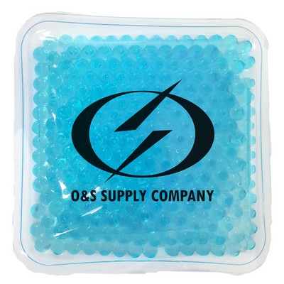 Square Teal Hot/Cold Pack w/Gel Beads