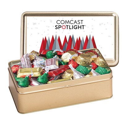 Large Rectangle Tin - Hershey's® Holiday Mix