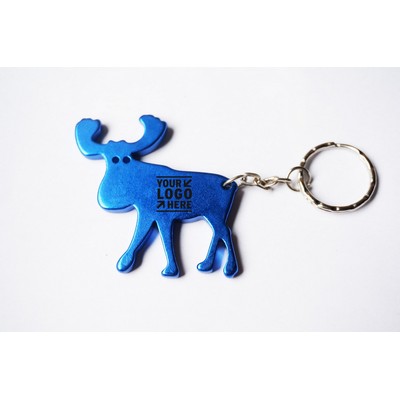 Creative Design Elk-Shaped Bottle Opener w/Key Tag