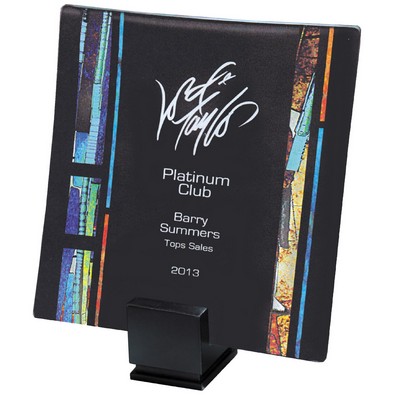 Morning Time Art Glass Tray Award - 10'' x 10'' H