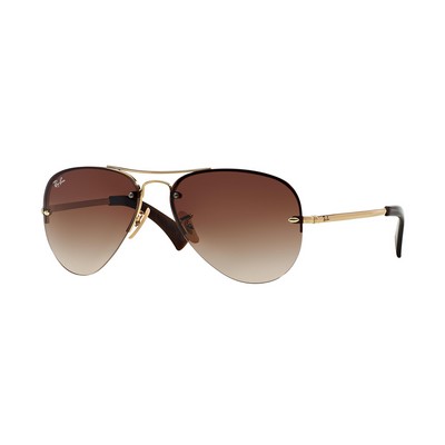 Ray-Ban® Gold/Brown Aviator Sunglasses