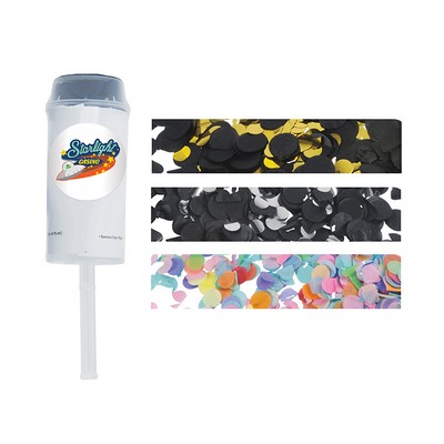 Push Up Black & Gold Confetti Poppers w/ Custom Printed Decal