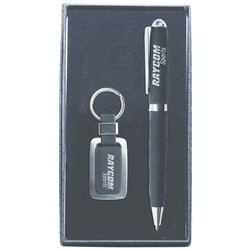 Twist Action PL Ballpoint Pen & Matching Keychain Gift Set