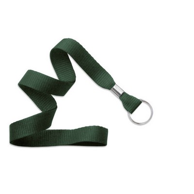 5/8" Blank Lanyard w/Split Ring (Forest Green)