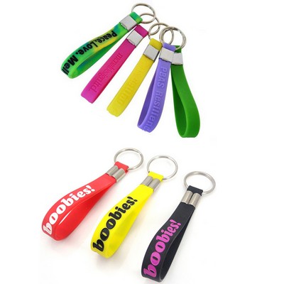 Silicone Wristband W/ Keyring